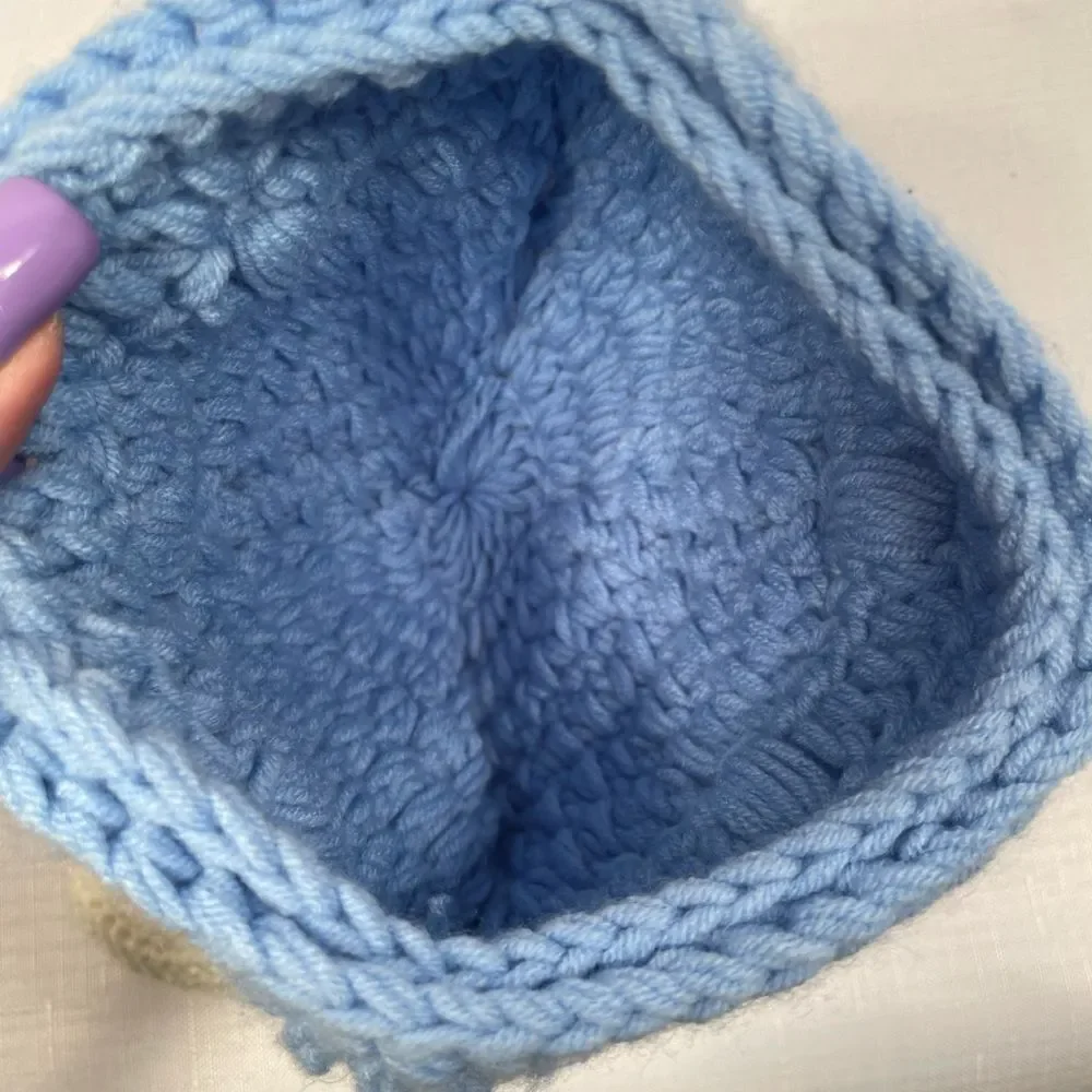 Blue Viking Knit Hat for Babies